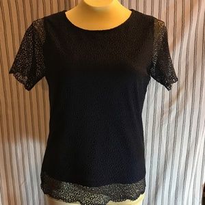 SOLD Pretty Navy Blue Lace Top Limited Small